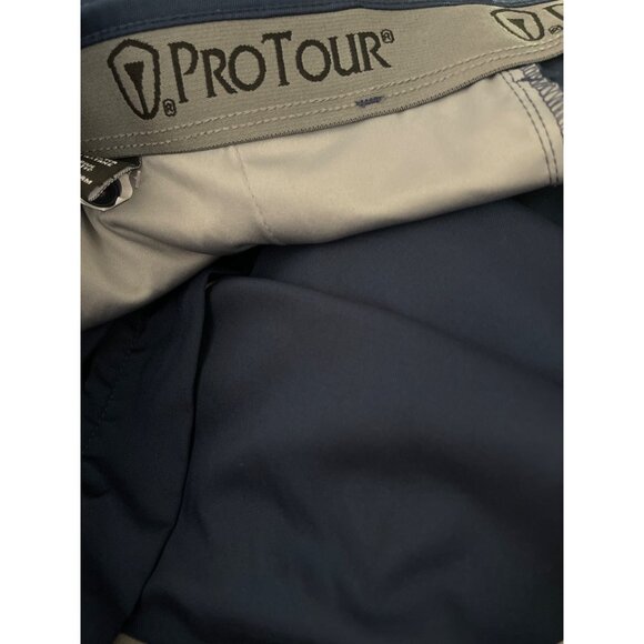 Pro Tour Mens Navy Golf Pants 48X30 Polyester Elastane Stretch Fabric‎ - Picture 2 of 5